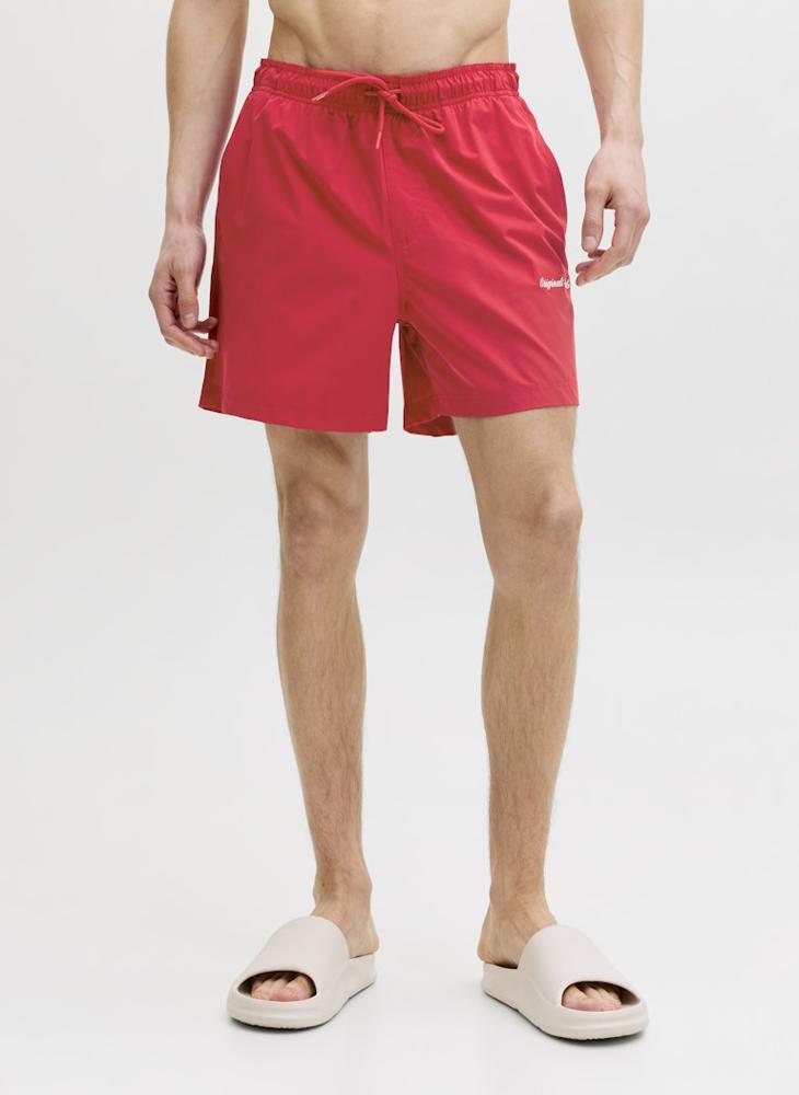 JACK & JONES Logo Drawstring Swim Shorts - Image 1